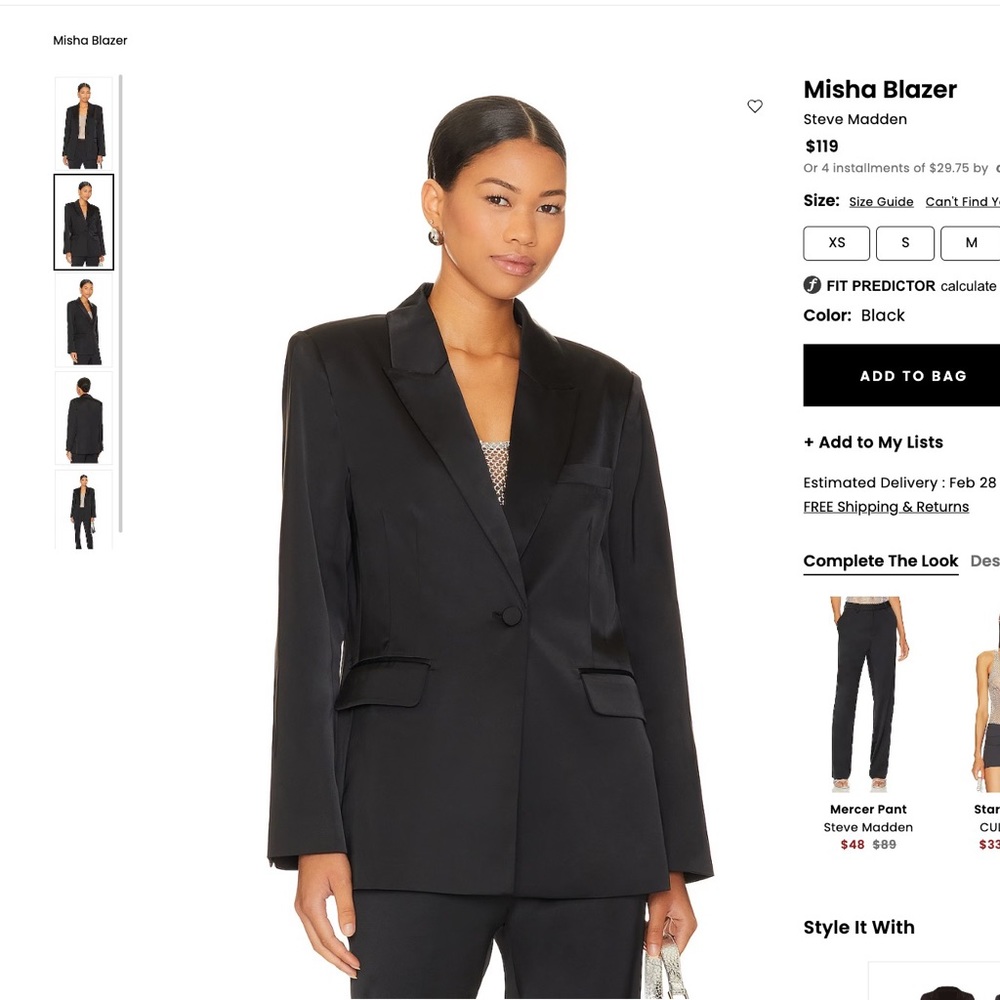 Black Steve Madden Blazer